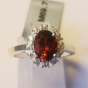 Madeira Citrine And White Zircon Ring Certified Limited Edition